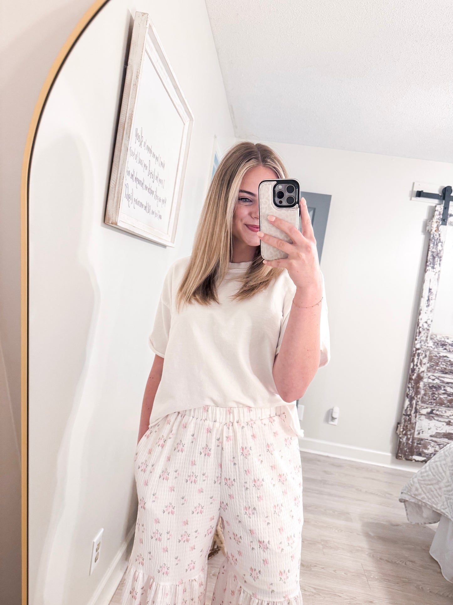 Floral Wide Leg Pants