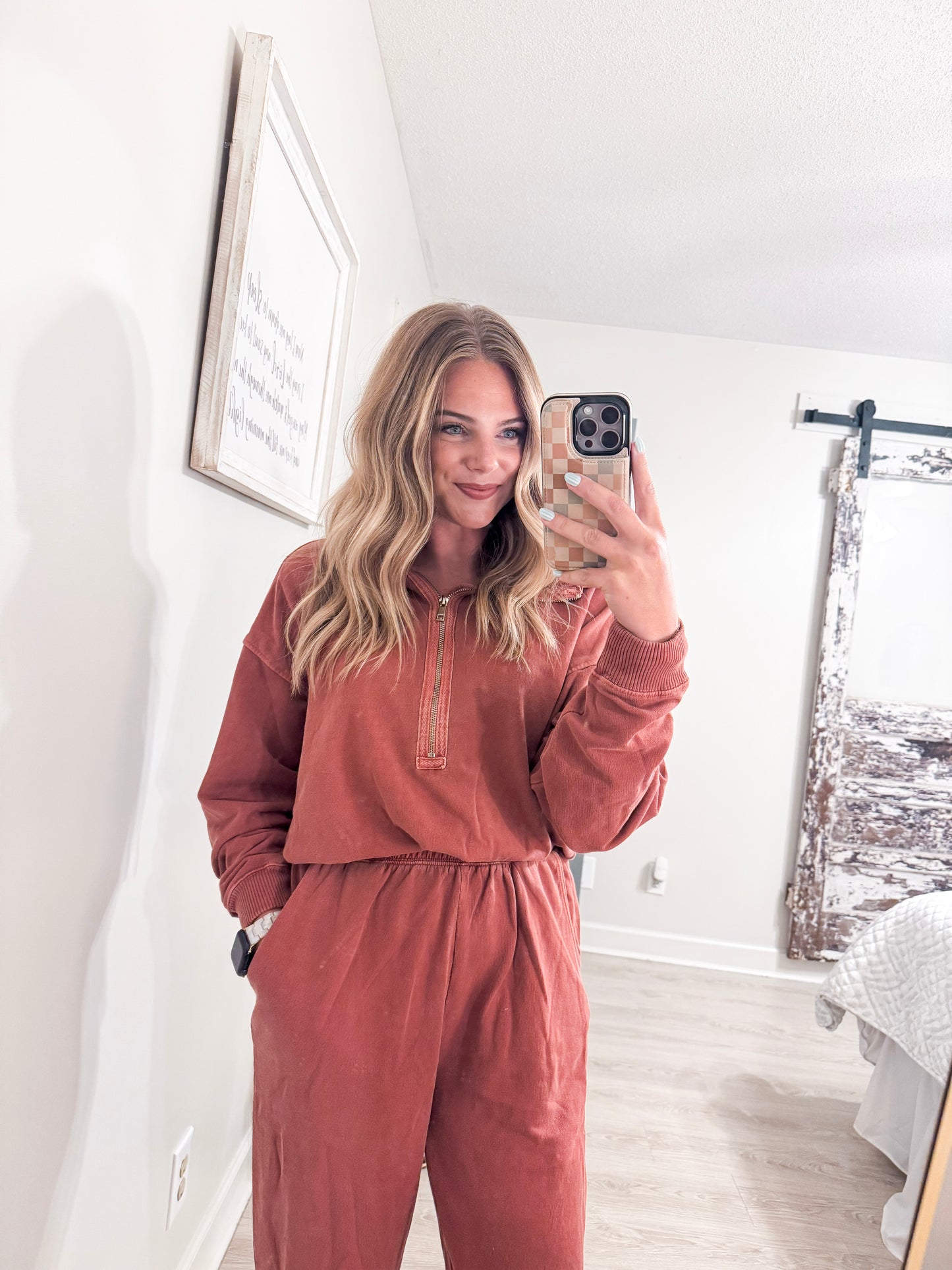 Rust Zipper Jumpsuit