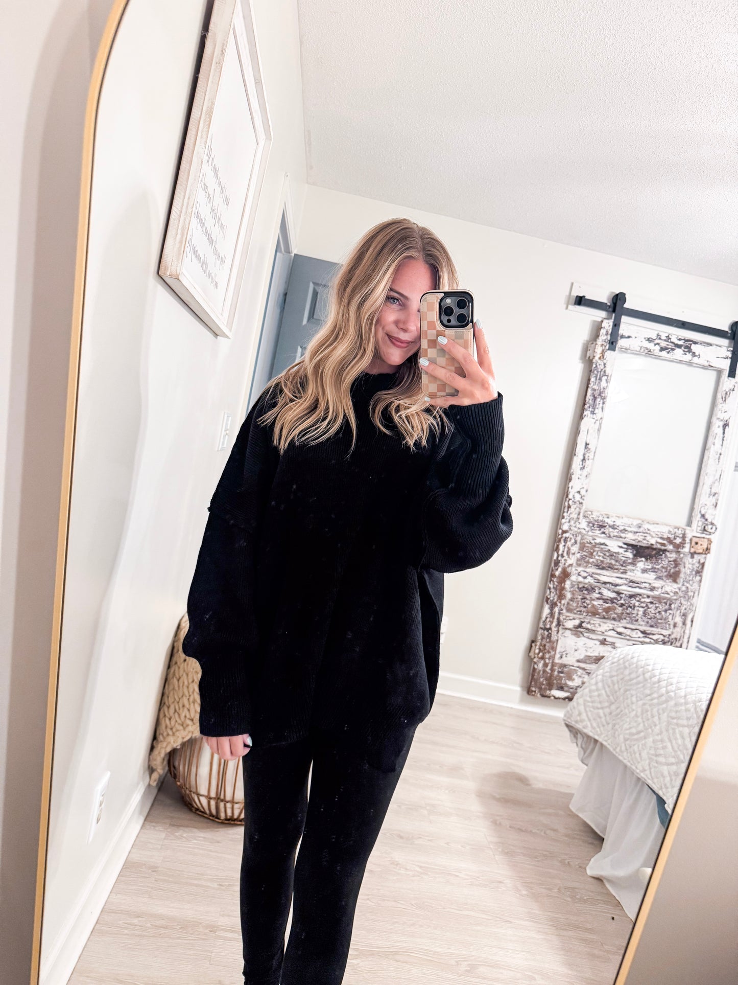 Black Rigged Sweater