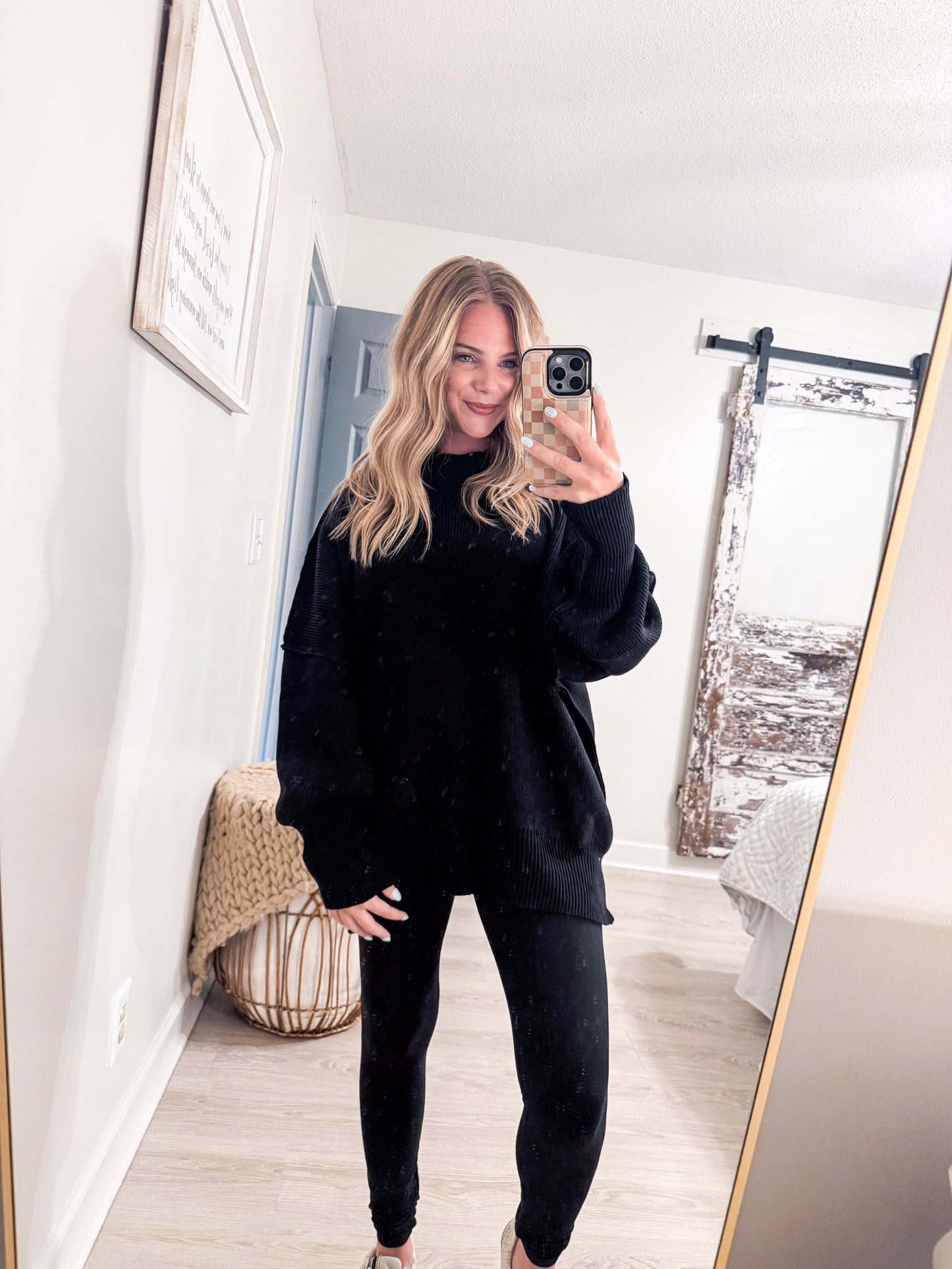 Black Rigged Sweater
