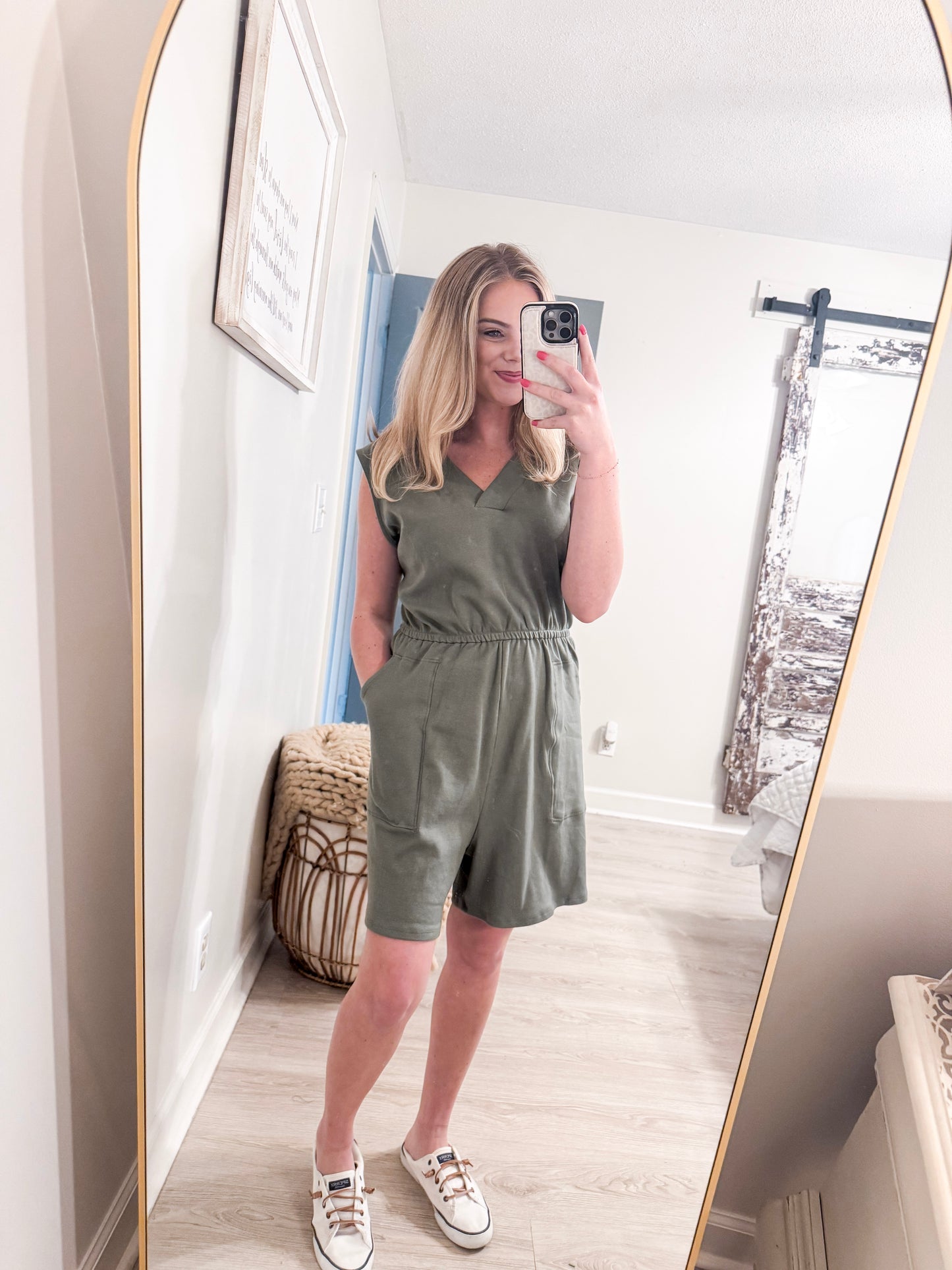Curvy Olive Romper