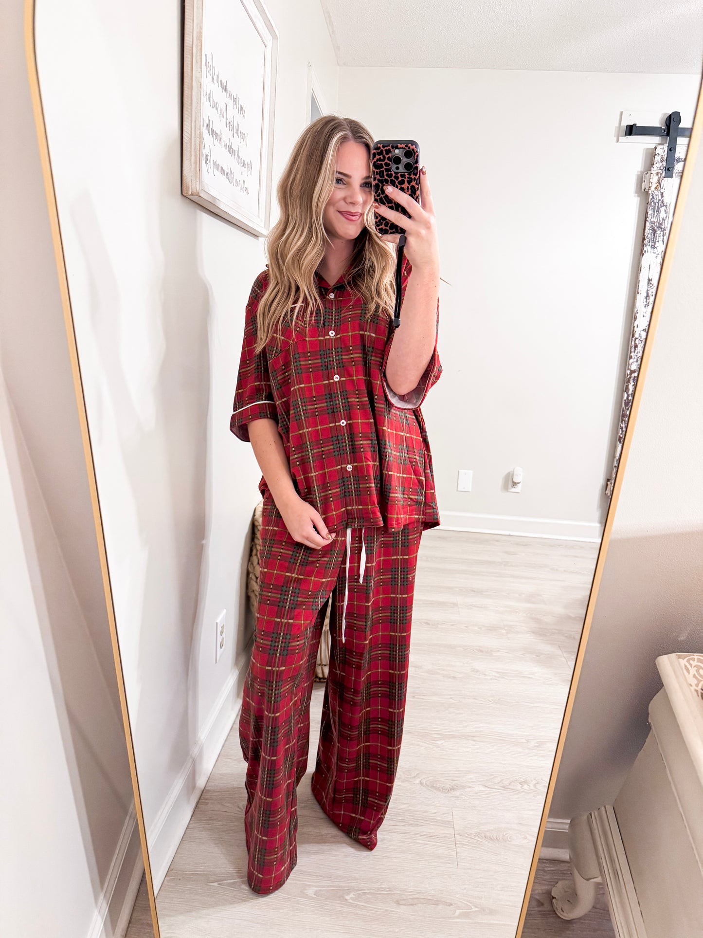 Curvy Plaid Pajamas