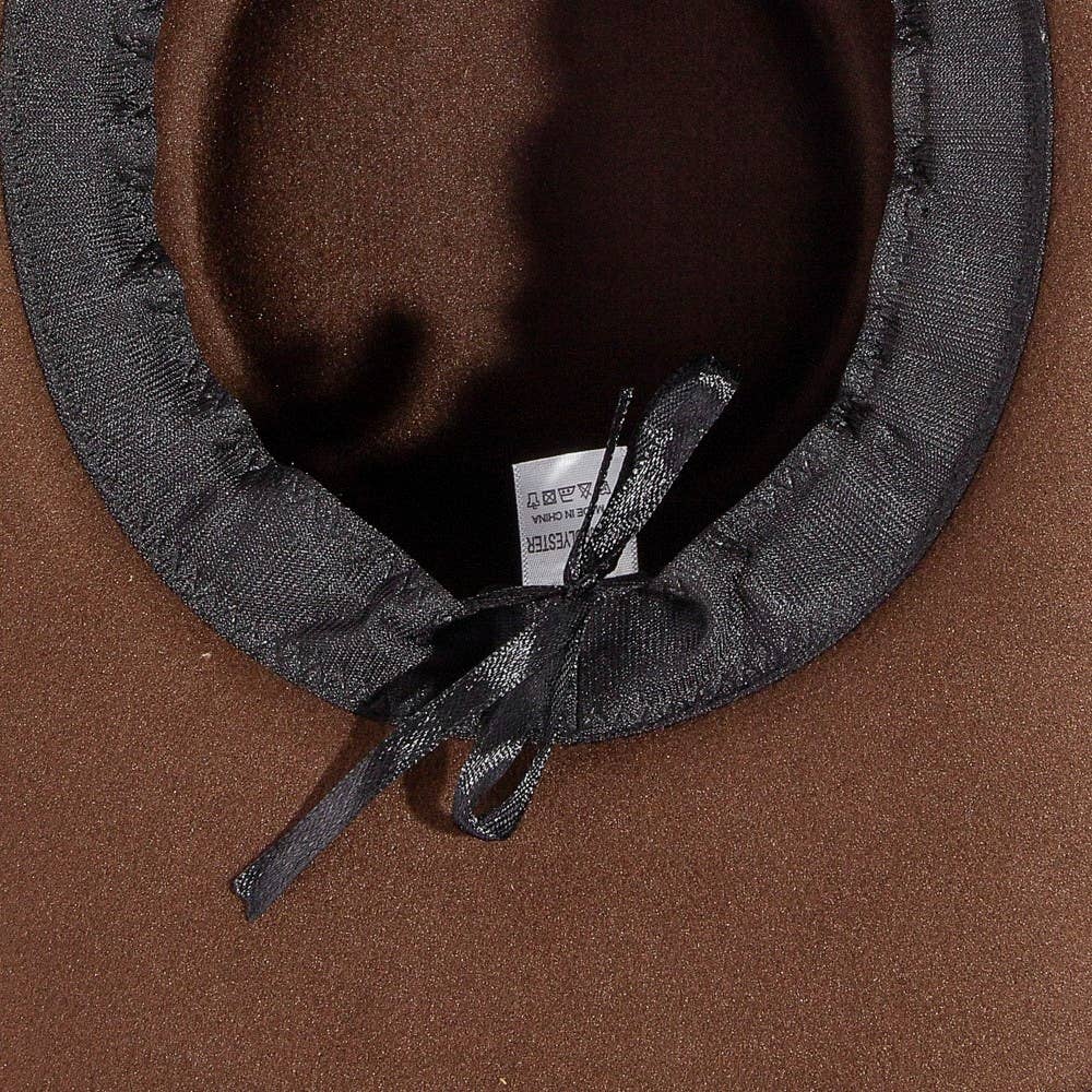 Safety Pin And Rustic Strap Patched Western Cowboy Hat