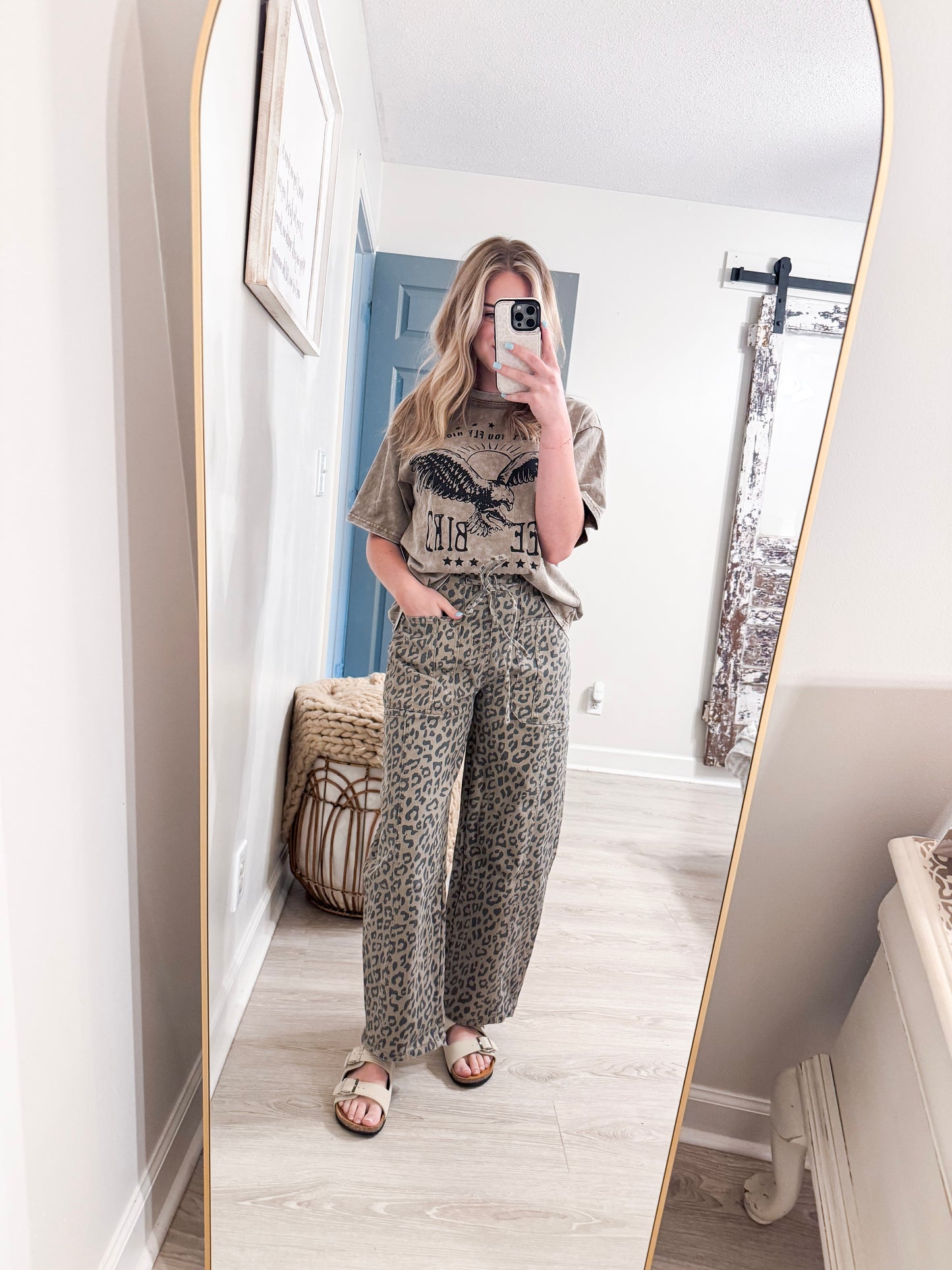 Leophard Drawstring Pants