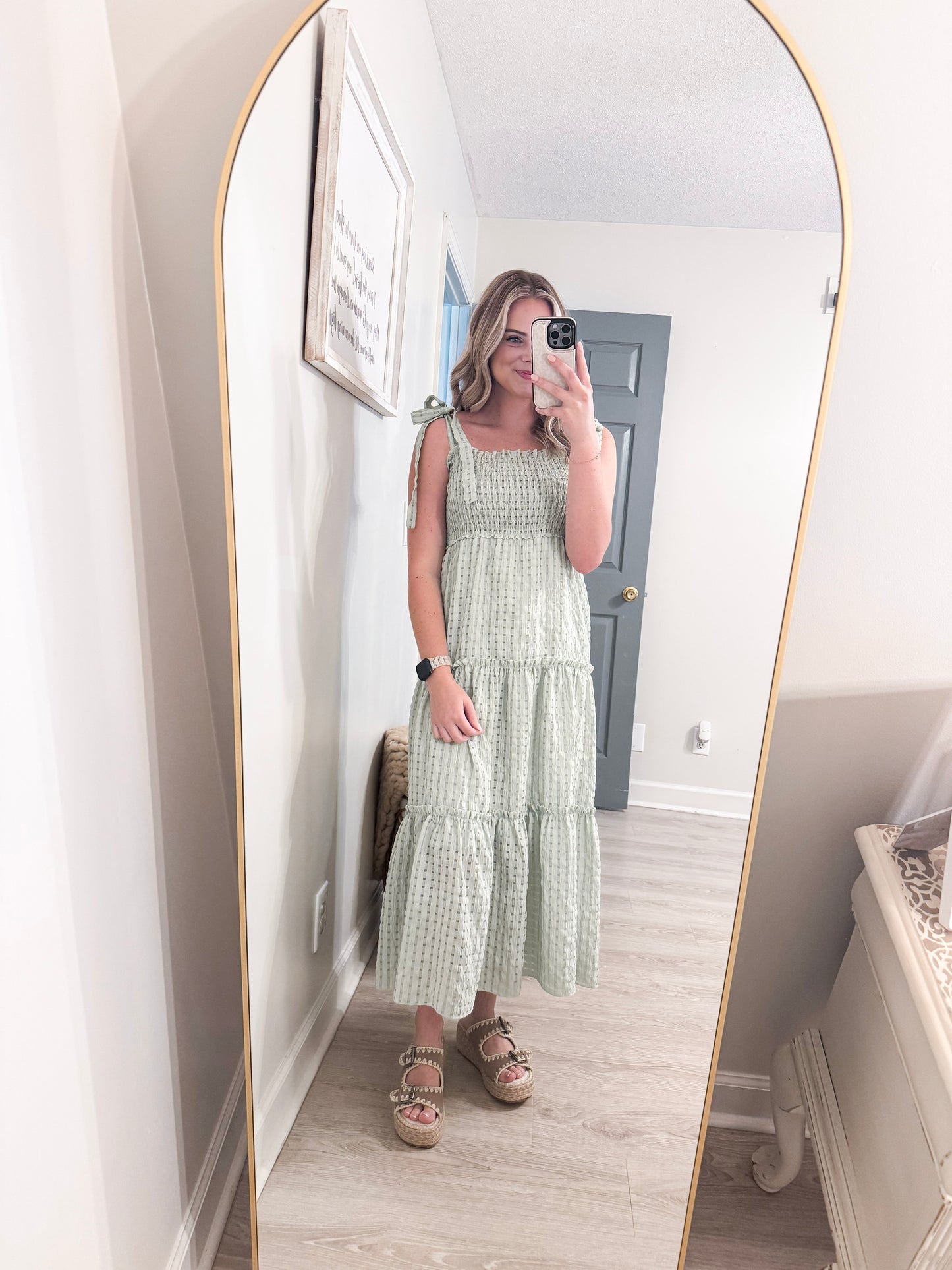 Smocked Gingham Dress