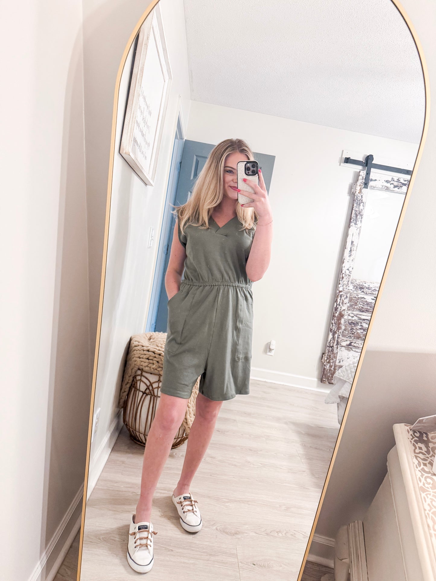 Curvy Olive Romper