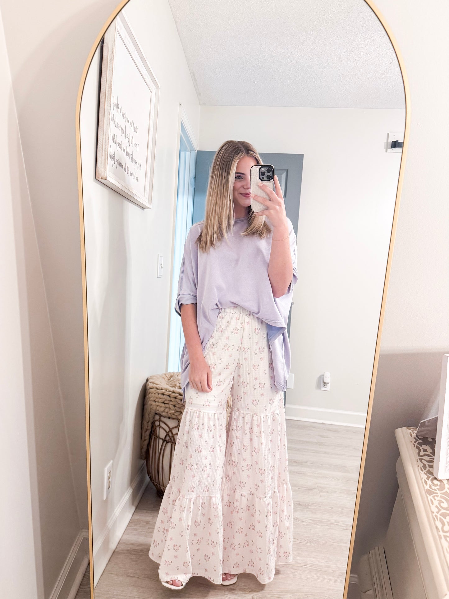 Floral Wide Leg Pants