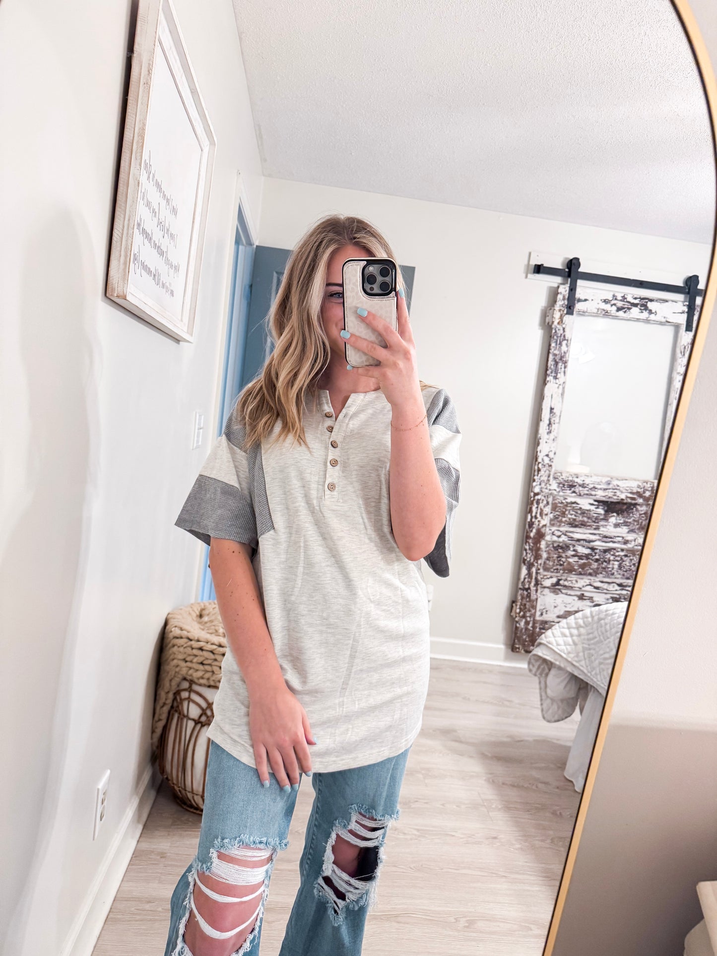 Grey Two-Toned Shirt