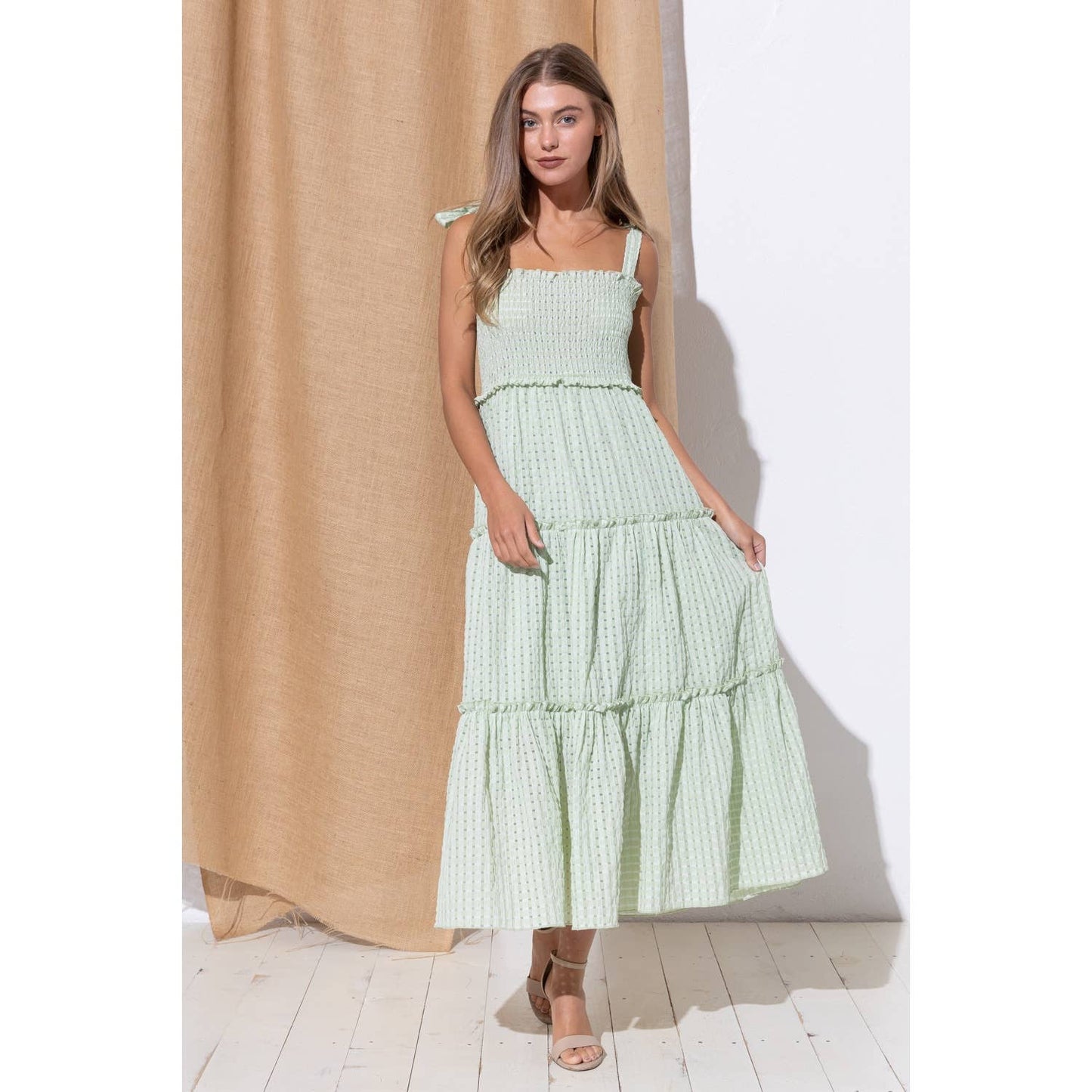 Smocked Gingham Dress
