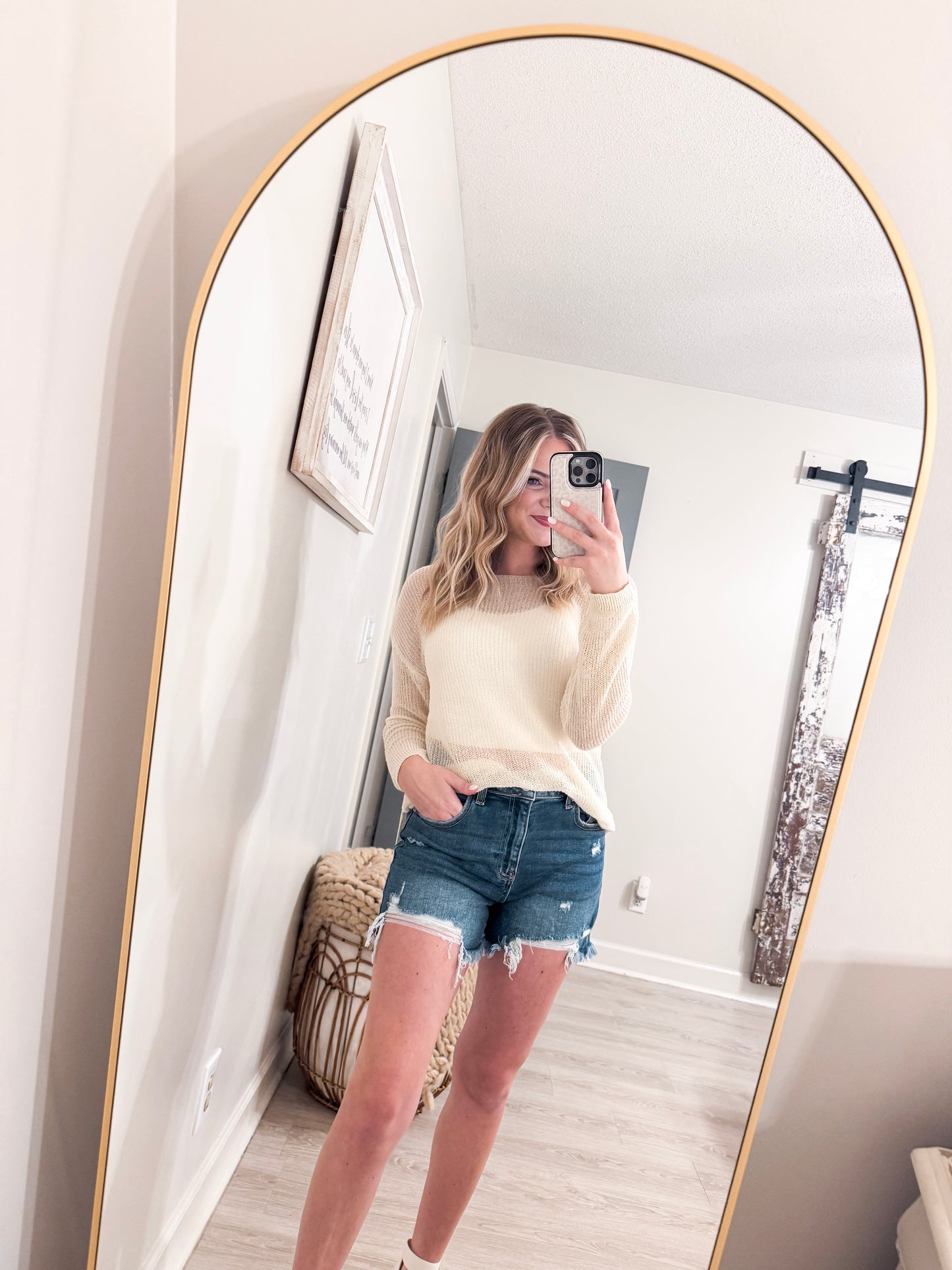 Ivory Lightweight Knit Sweater