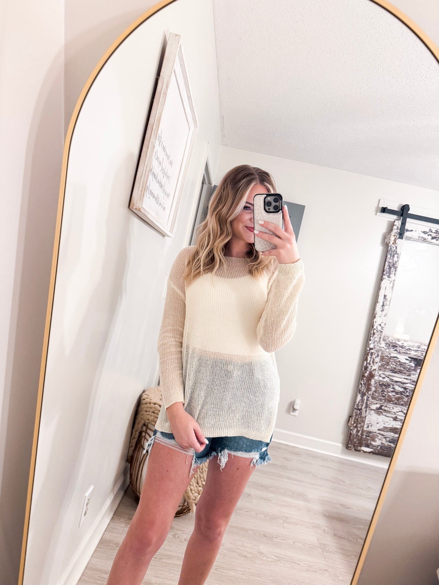 Ivory Lightweight Knit Sweater
