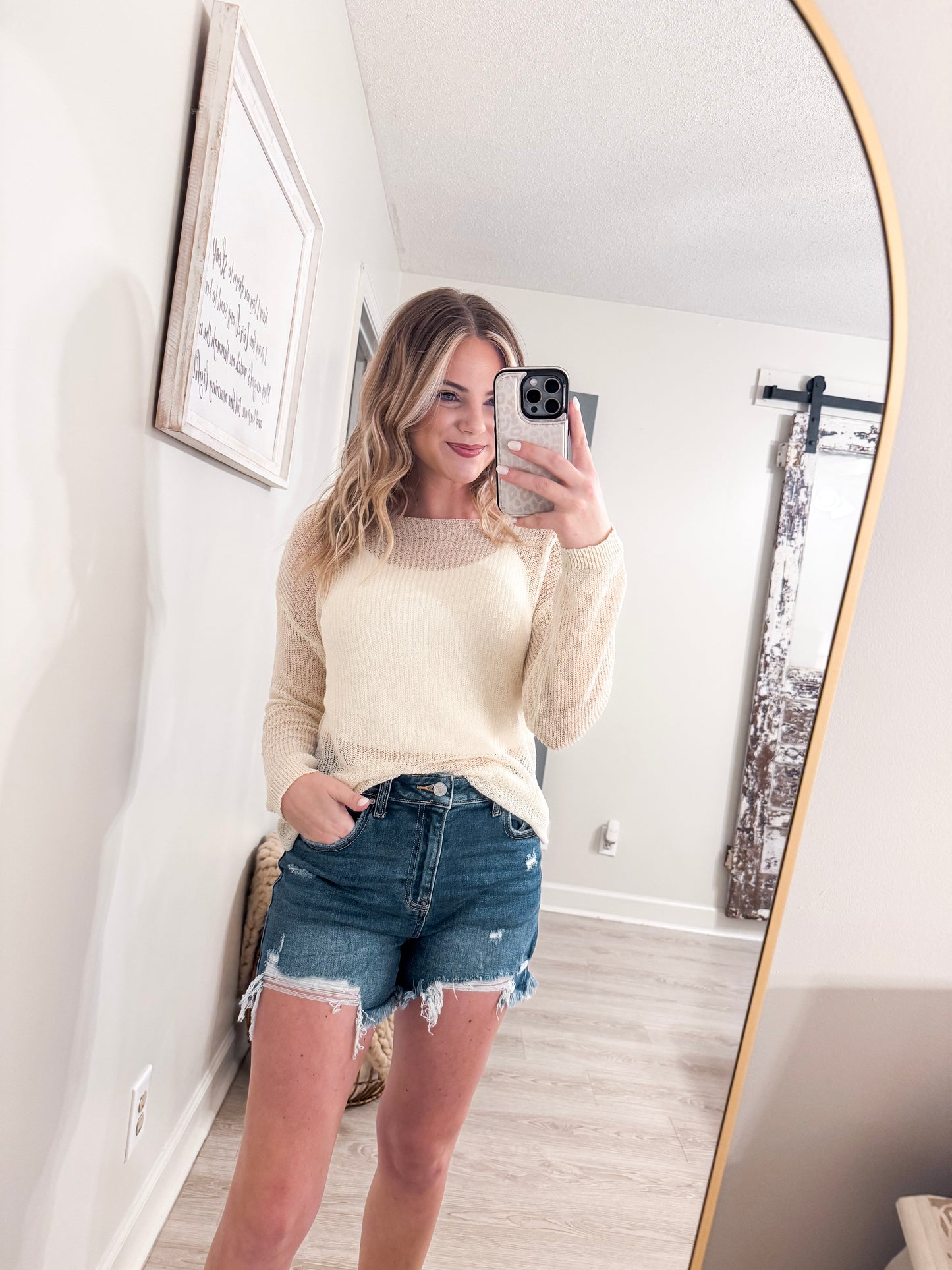 Ivory Lightweight Knit Sweater