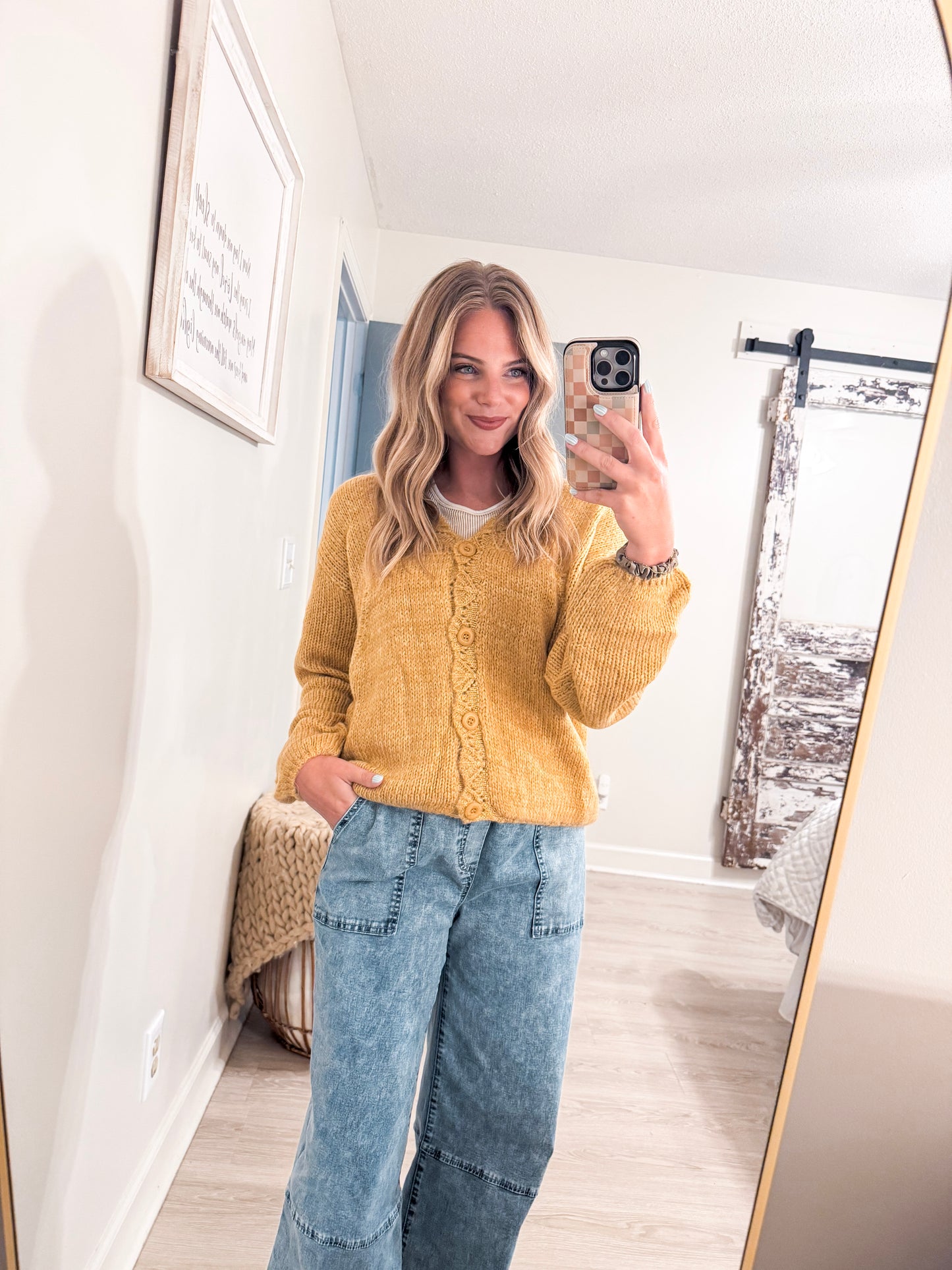 Light French Button Cardigan