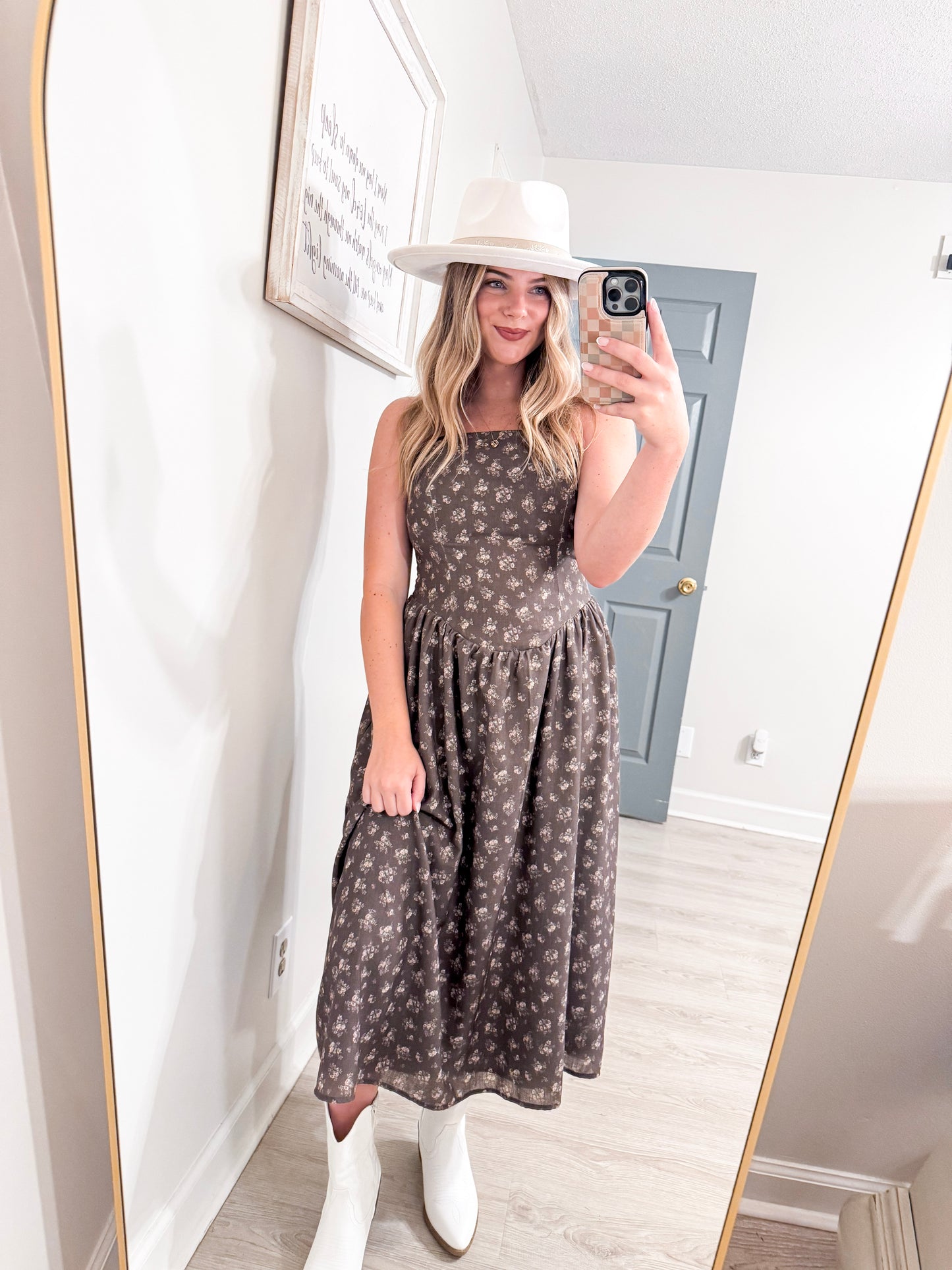 STRAPLESS DROPPED WAISTED LACE TRIM DETAIL MIDI DRESS
