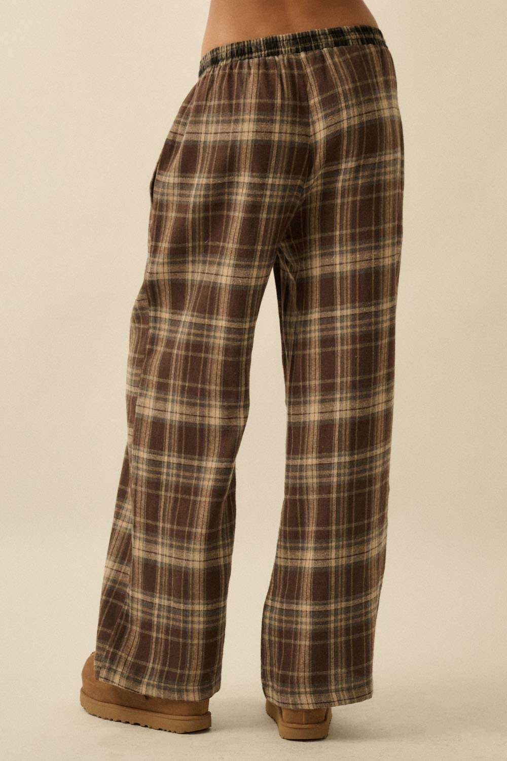Plaid Flannel Drawstring Pants