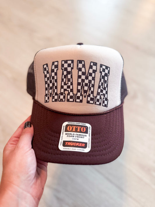 Checkered Mama Hat