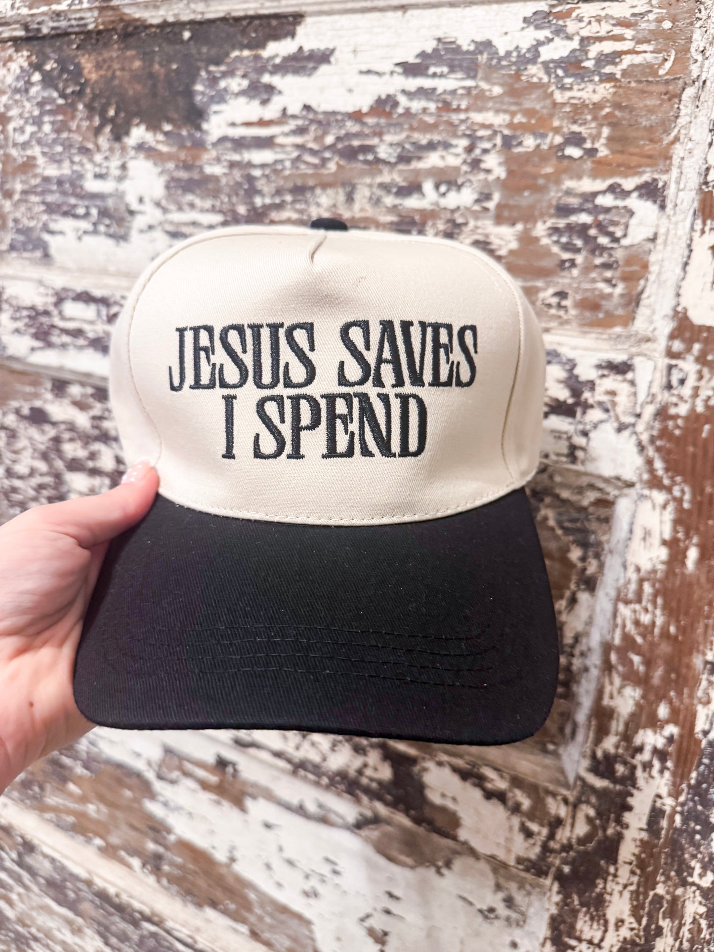 Jesus Saves I Spend Hat