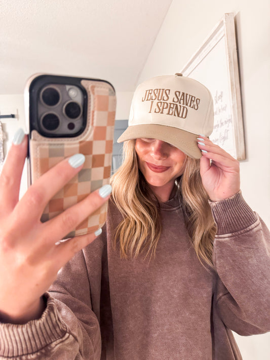 Jesus Saves I Spend Hat