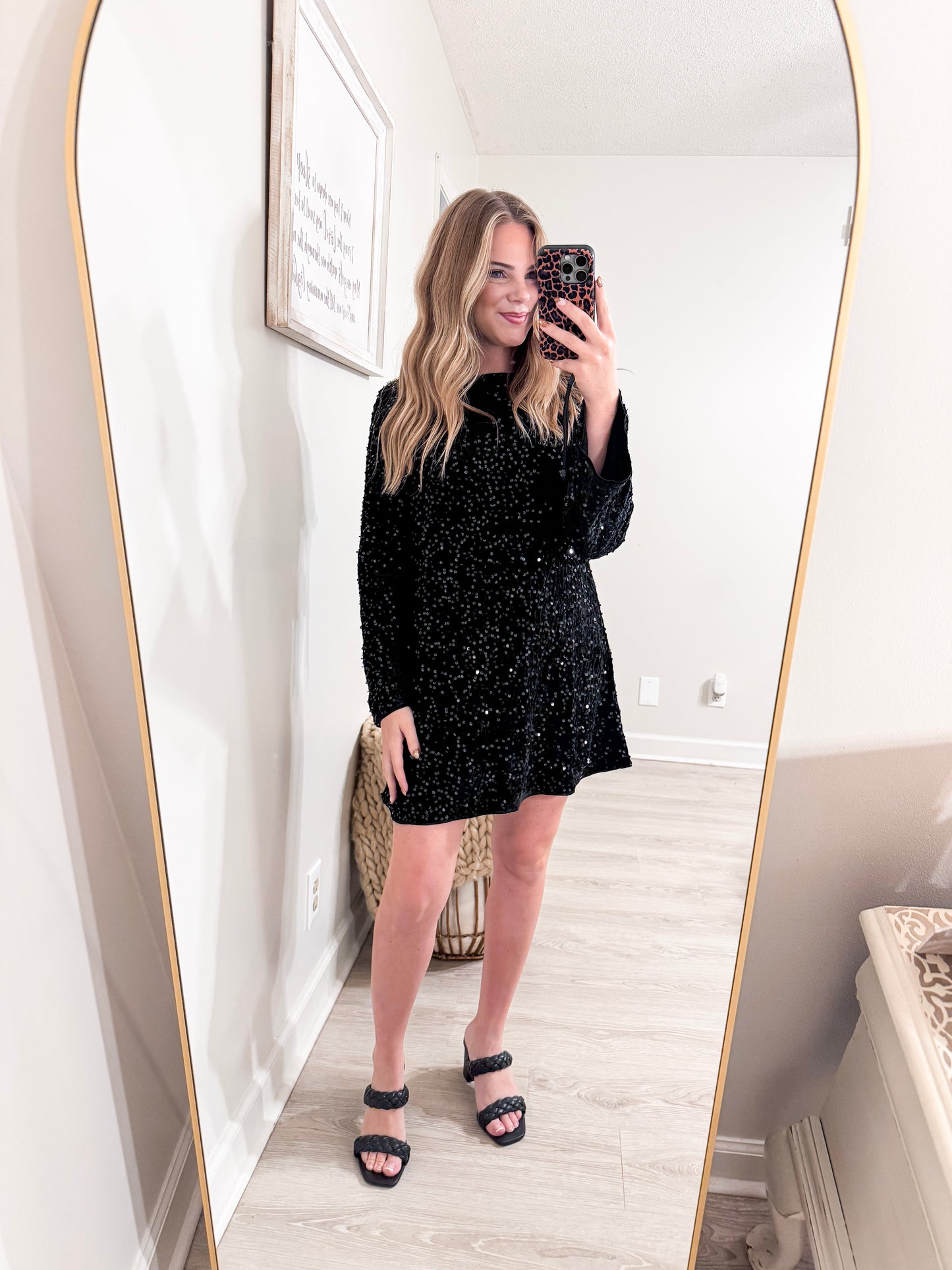 Black Sequin Dress