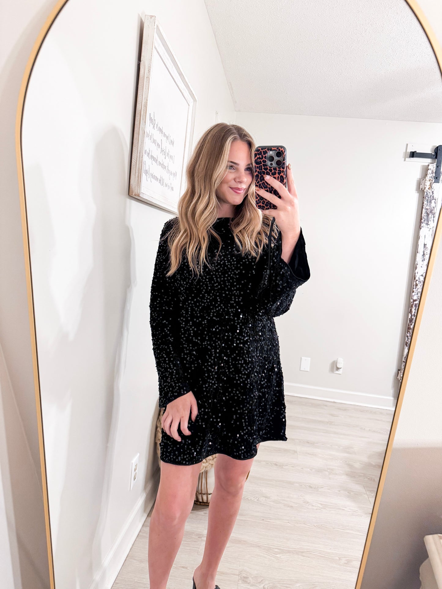 Black Sequin Dress