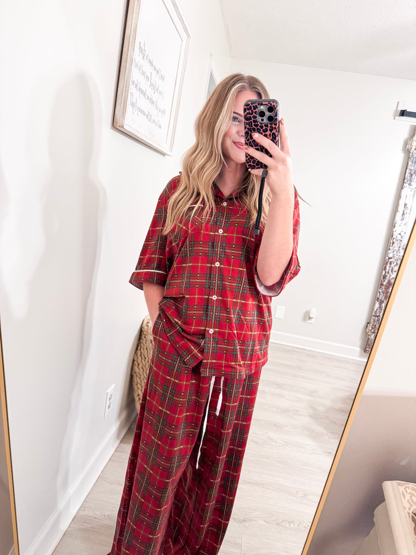 Curvy Plaid Pajamas