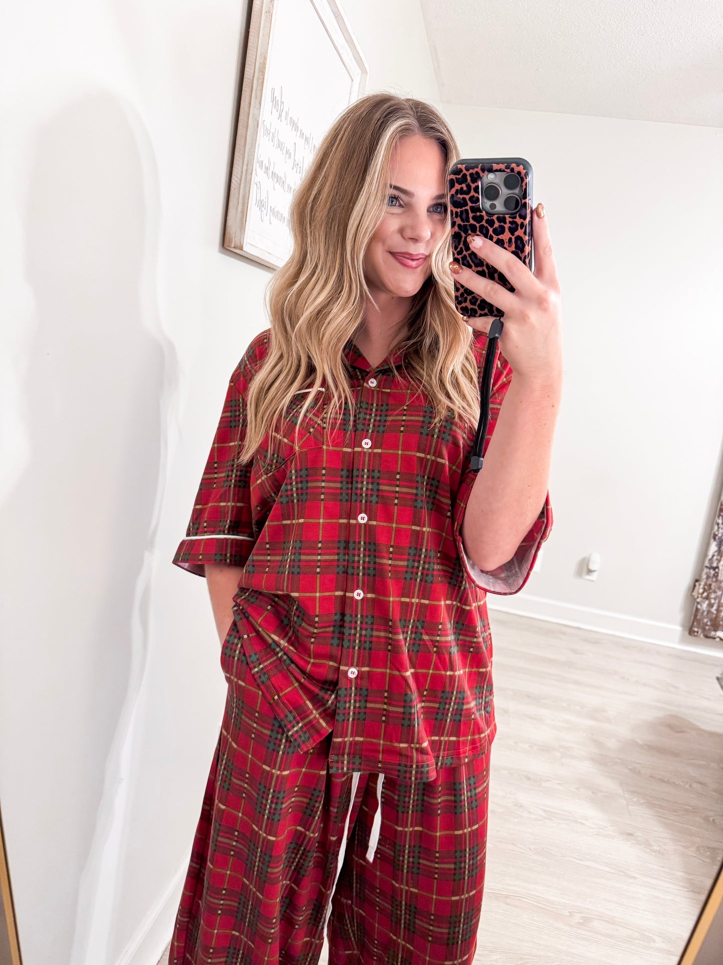 Curvy Plaid Pajamas