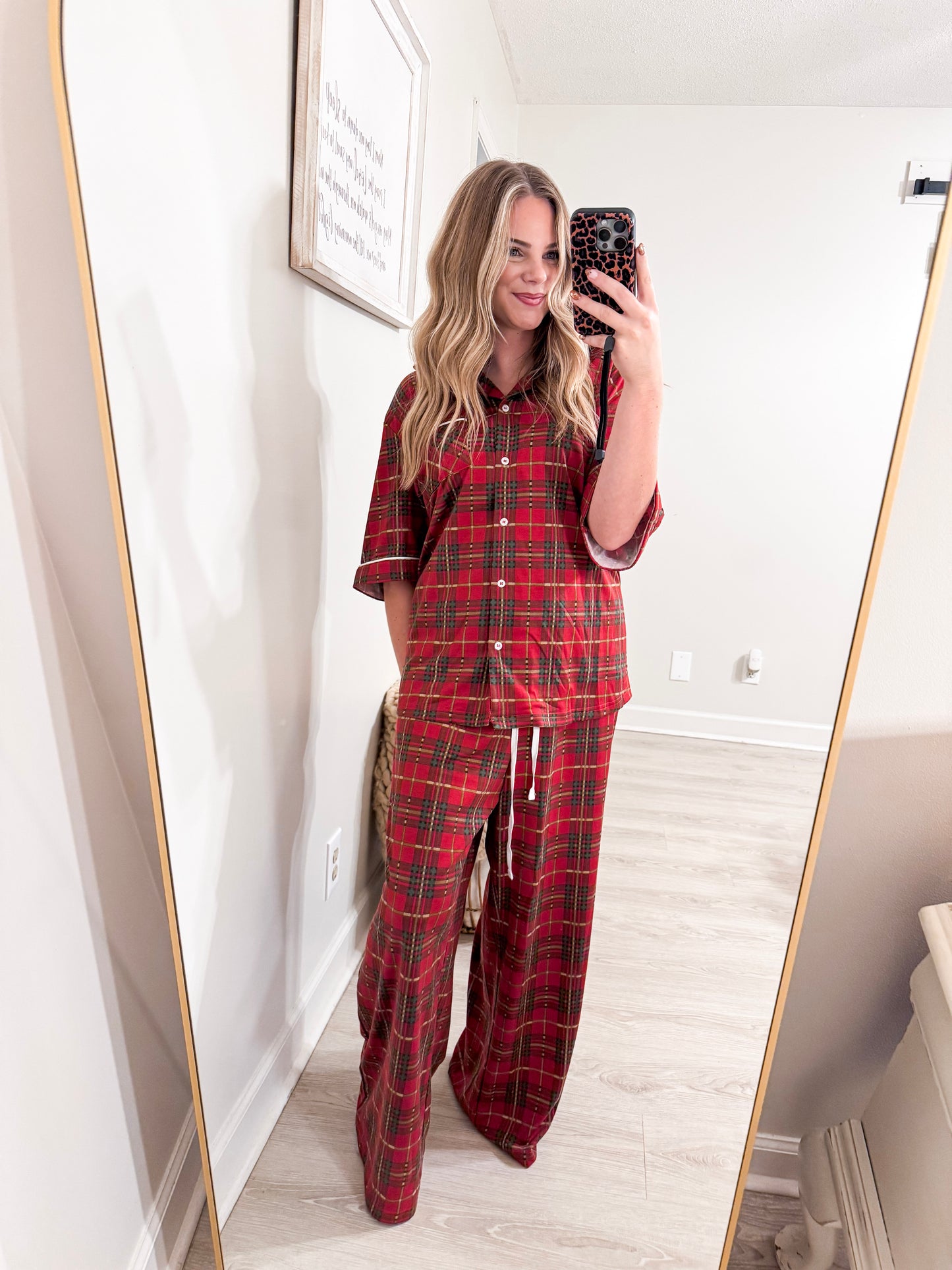 Curvy Plaid Pajamas