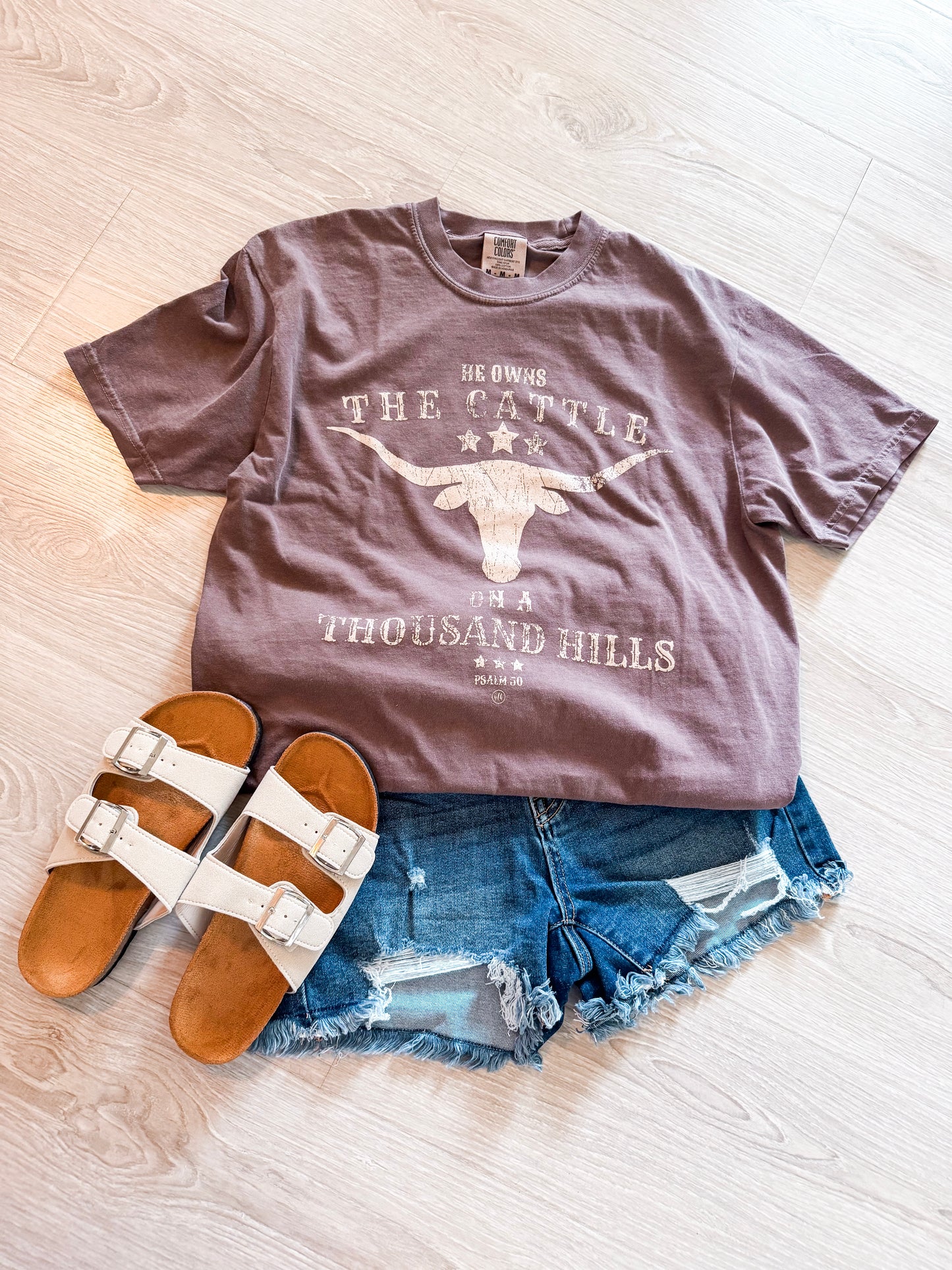 He Owns The Cattle Christian Graphic Tee