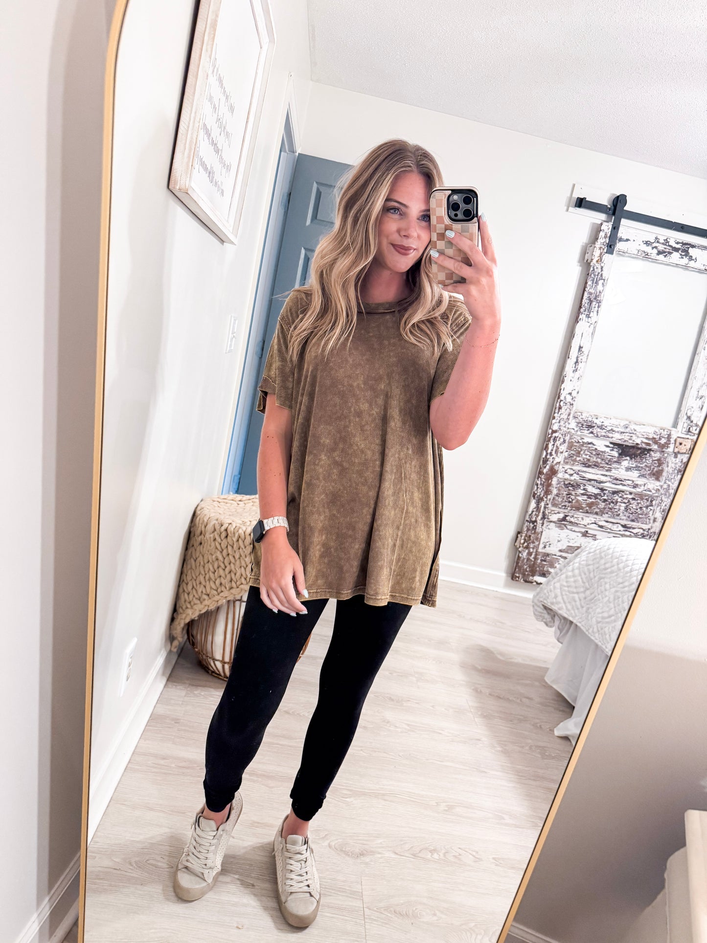 Brown Ribbed Shirt