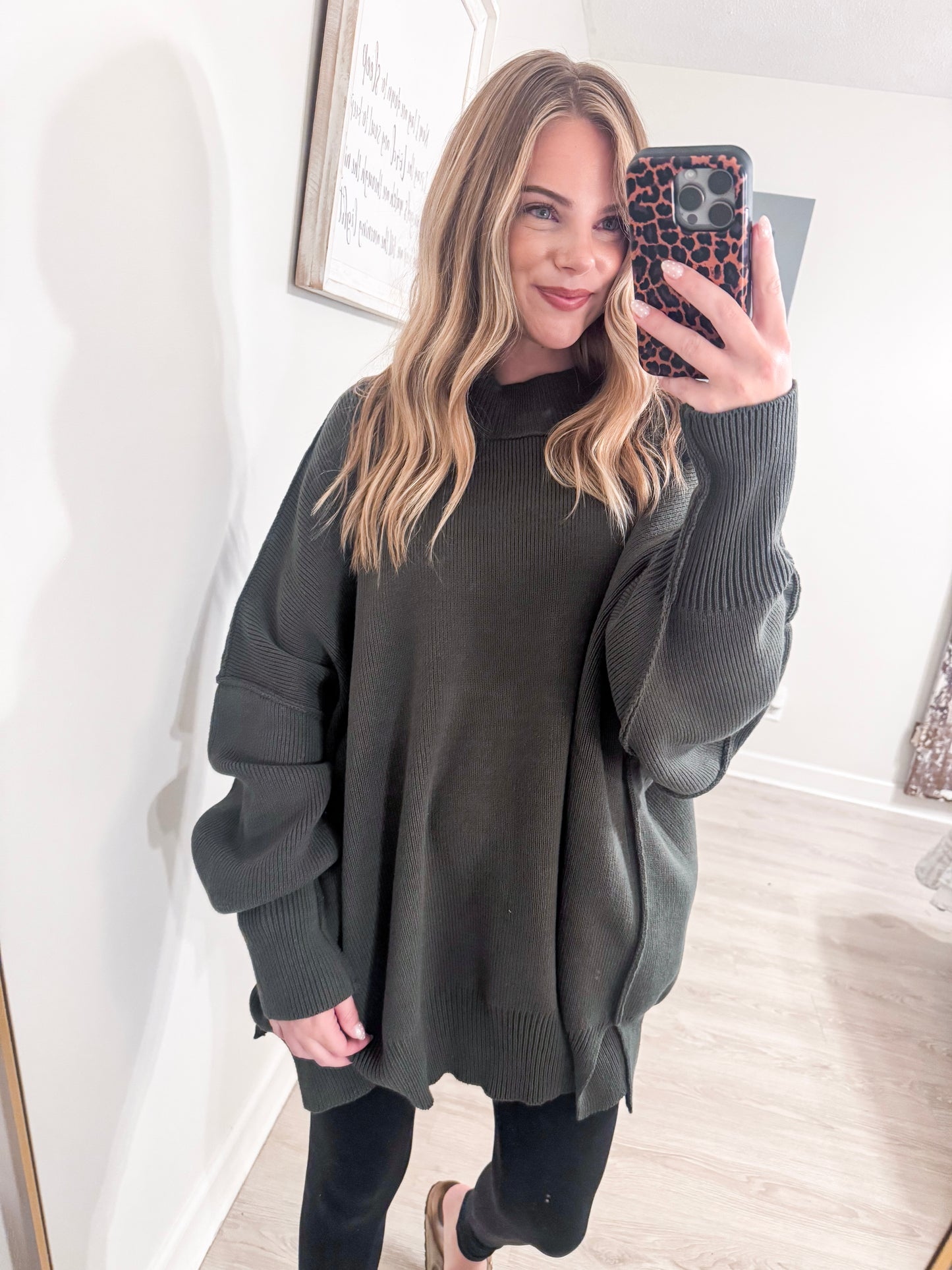 Oversized Ribbed Curvy Sweater