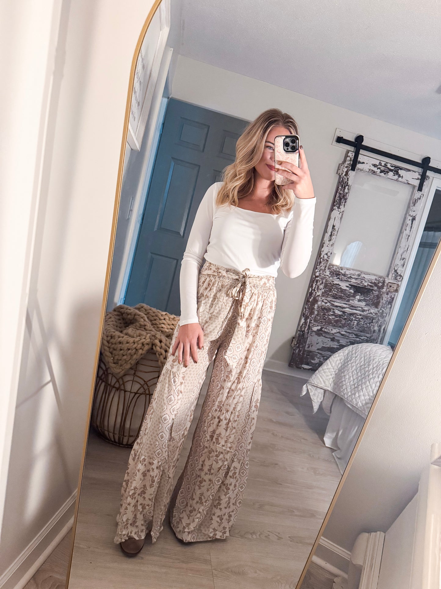 Floral Wide Leg Pants