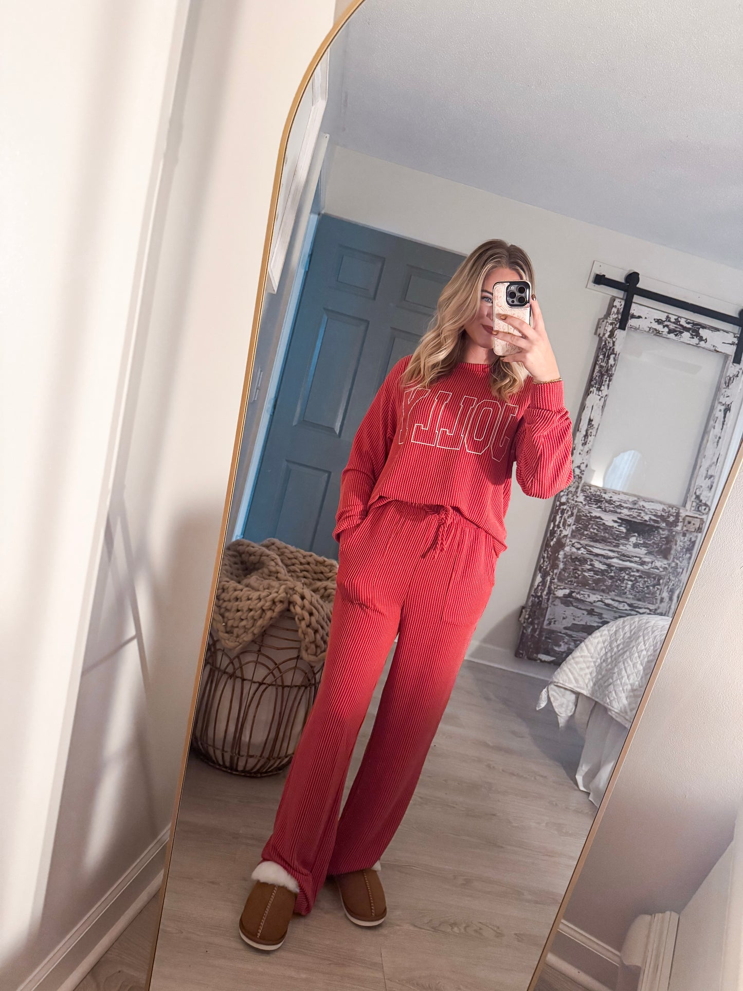 Red Jolly Pant Set