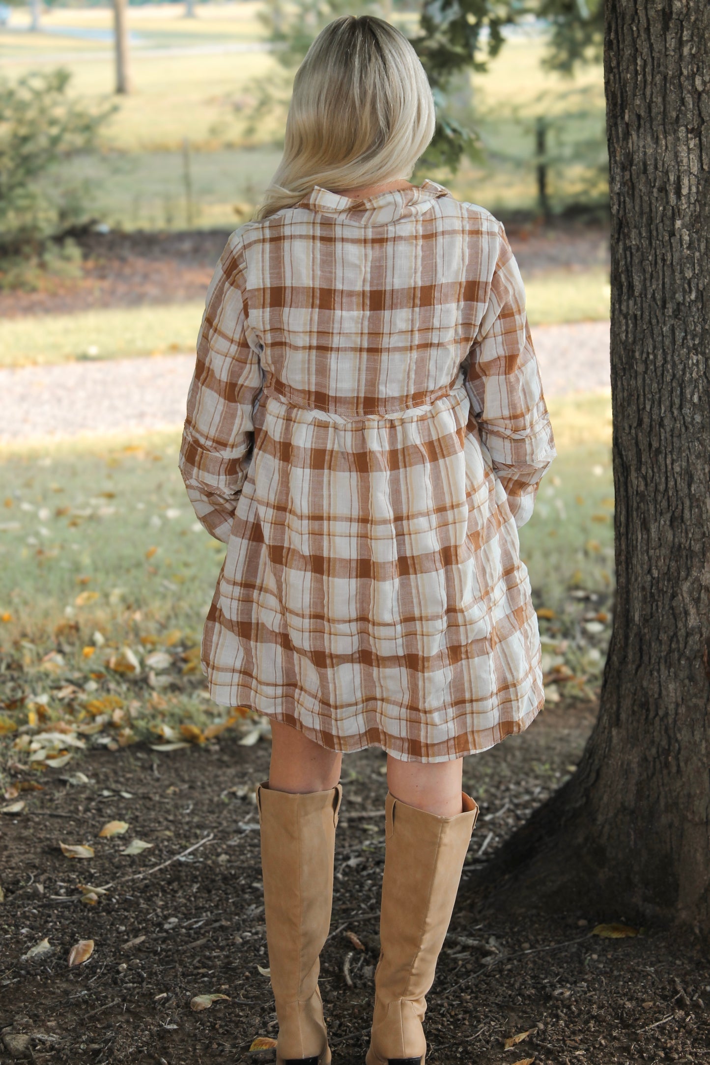 Plaid Babydoll Dress