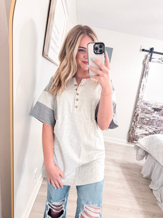 Grey Two-Toned Shirt