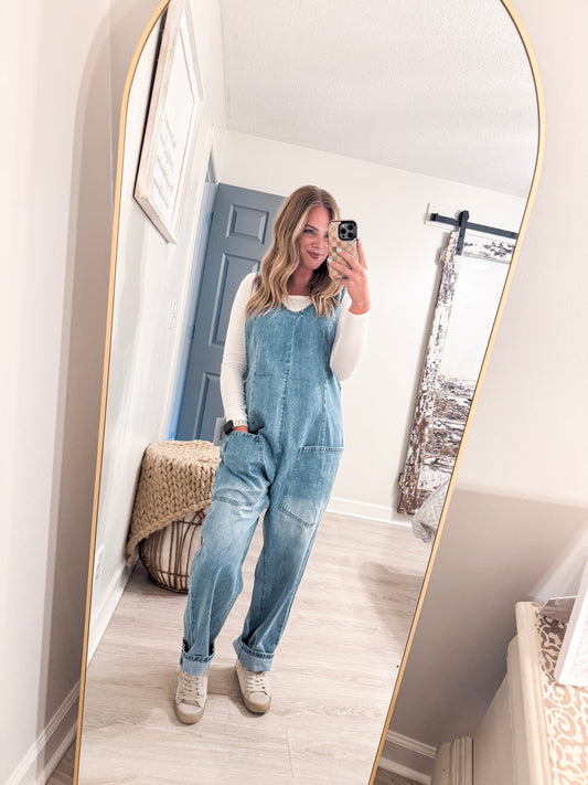 Denim Adjustable Overalls