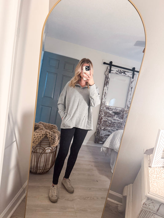 Grey Exposed Seam Sweatshirt