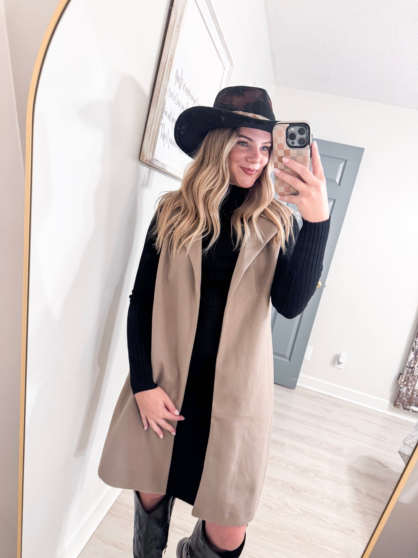 Sleeveless Notched Collar Soft Open Vest