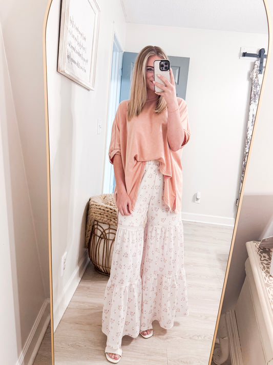 Floral Wide Leg Pants