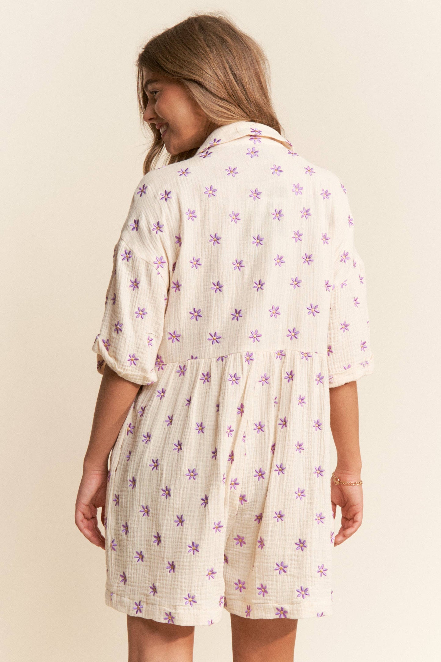 Floral Embroidered Romper