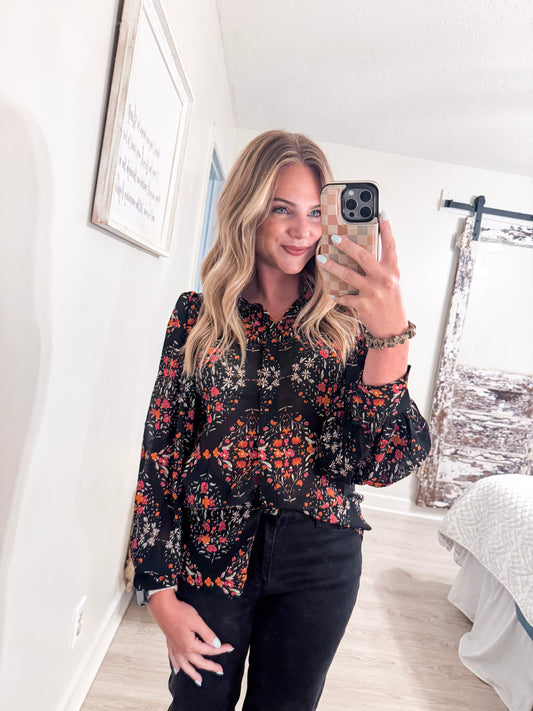 Black Strawberry Blouse