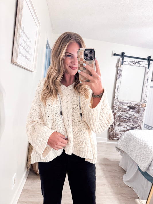 Hooded Knit Sweater