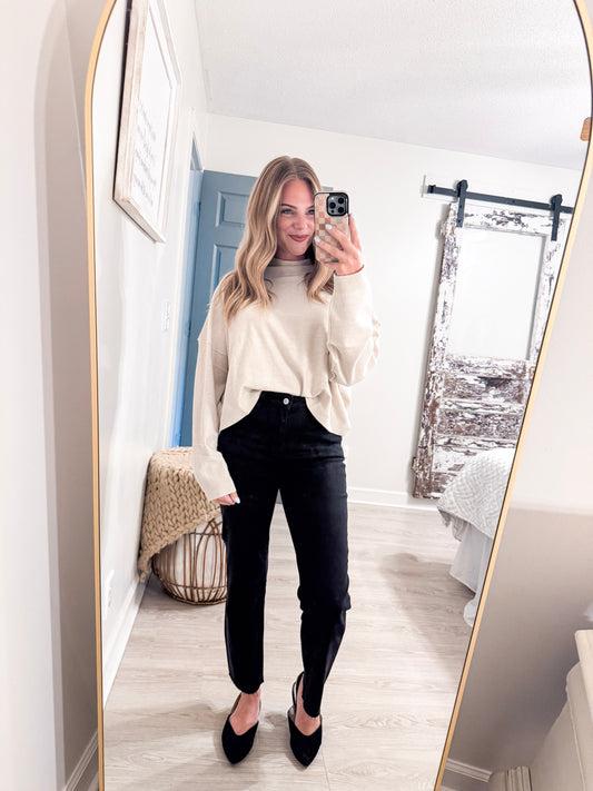Black Straight Leg Pants