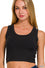 Ribbed Scoop Neck Cropped Tank